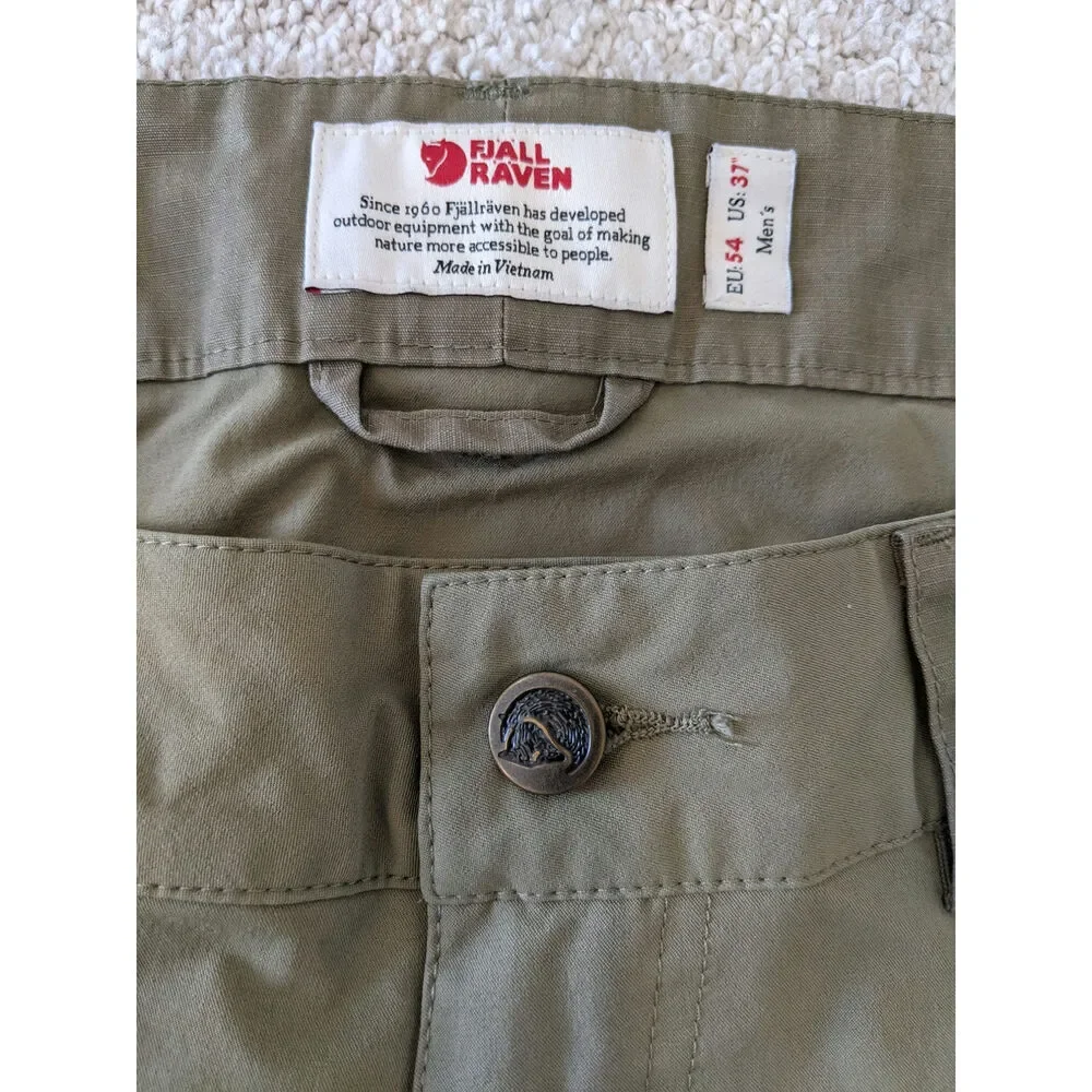 Fjallraven Abisko Lite Shorts Men's Size EU 54 US 37 Olive Green Hiking Trekking